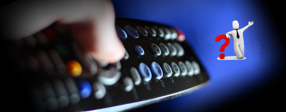 The remote board from the TV