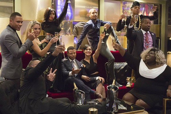 The whole cast toasts to Empire.