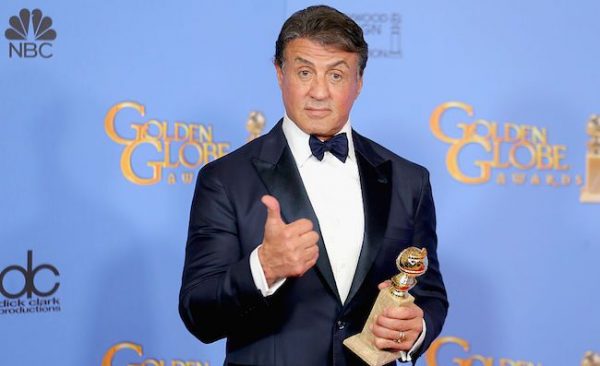 BEVERLY HILLS, CA - JANUARY 10: Actor Sylvester Stallone, winner of Best Supporting Performance in a Motion Picture for 'Creed,' poses in the press room during the 73rd Annual Golden Globe Awards held at the Beverly Hilton Hotel on January 10, 2016 in Beverly Hills, California. (Photo by Mark Davis/Getty Images)