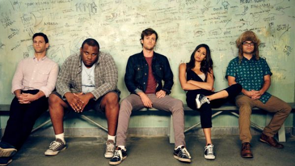 COOPER BARRETT’S GUIDE TO SURVIVING LIFE : L-R: Justin Bartha as Josh Barrett, James Earl as Barry, Jack Cutmore-Scott as Cooper Barrett, Meaghan Rath as Kelly and Charlie Saxton as Neal in the “How to Survive Losing Your Phone” episode of COOPER BARRETT’S GUIDE TO SURVIVING LIFE airing Sunday, Feb. 14 (8:30-9:00 PM ET/PT) on FOX. © 2016 FOX Broadcasting Co. Cr: Michael Becker / FOX.
