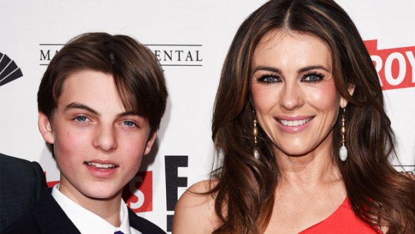 Mandatory Credit: Photo by David Fisher/REX/Shutterstock (4587360al) Elizabeth Hurley and son Damian Hurley 'The Royals' TV series premiere, London, Britain - 24 Mar 2015