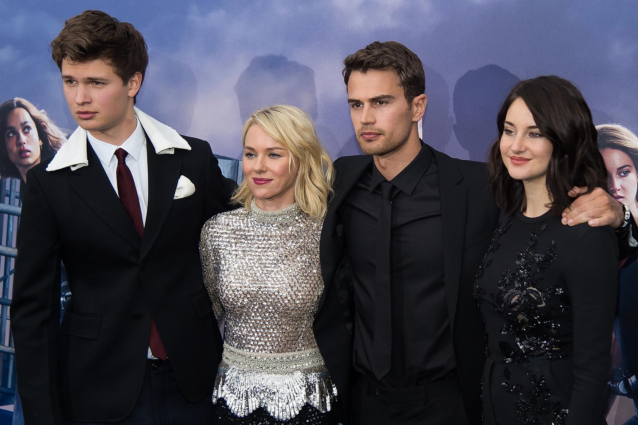 naomi-watts,-shailene-woodley,-theo-james,-and-ansel-elgort-at-allegiant-(2016)